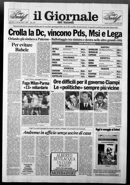 Il giornale del lunedi